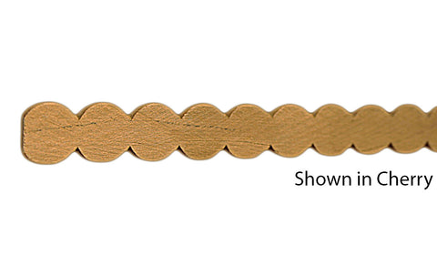 Profile View of Decorative Carved Molding, product number DC-024-004-1-CH - 1/8" x 3/4" Cherry Decorative Carved Molding - $3.72/ft sold by American Wood Moldings