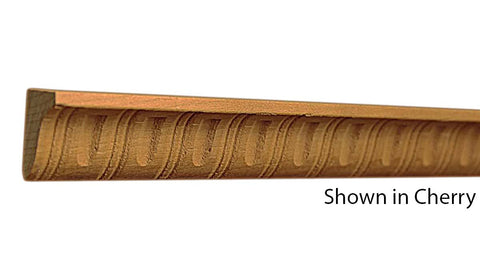 Profile View of Decorative Carved Molding, product number DC-100-026-1-CH - 13/16" x 1" Cherry Decorative Carved Molding - $4.96/ft sold by American Wood Moldings