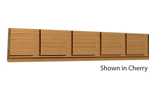 Profile View of Decorative Dentil Molding, product number DD-104-008-4-CH - 1/4" x 1-1/8" Cherry Decorative Dentil Molding - $3.24/ft sold by American Wood Moldings