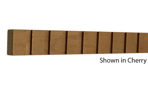 Profile View of Decorative Dentil Molding, product number DD-100-022-1-CH - 11/16" x 1" Cherry Decorative Dentil Molding - $2.88/ft sold by American Wood Moldings