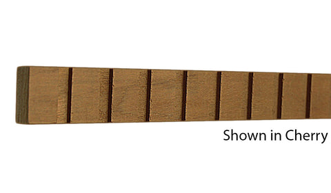 Profile View of Decorative Dentil Molding, product number DD-100-022-1-CH - 11/16" x 1" Cherry Decorative Dentil Molding - $2.88/ft sold by American Wood Moldings