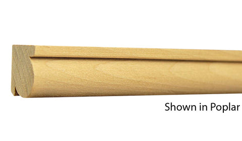 Profile View of Crown Molding, product number CR-024-024-1-CH - 3/4" x 3/4" Cherry Crown - $1.68/ft sold by American Wood Moldings
