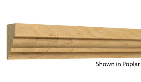 Profile View of Crown Molding, product number CR-110-024-1-HMH - 3/4" x 1-5/16" Honduras Mahogany Crown - $3.48/ft sold by American Wood Moldings