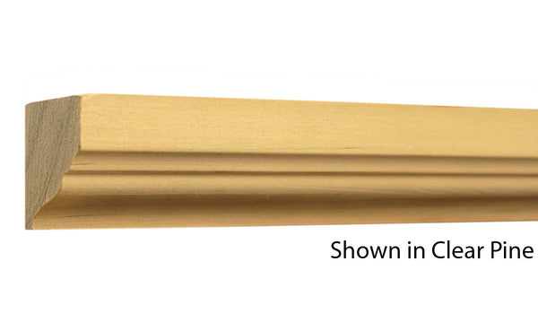 Profile View of Crown Molding, product number CR-112-102-1-PO - 1-1/16" x 1-3/8" Poplar Crown - $1.12/ft sold by American Wood Moldings