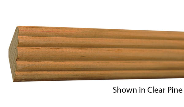 Profile View of Crown Molding, product number CR-124-020-2-CP - 5/8" x 1-3/4" Clear Pine Crown - $1.28/ft sold by American Wood Moldings