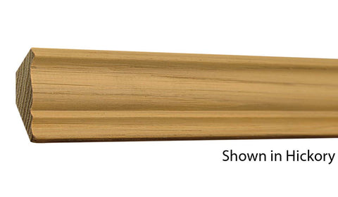 Profile View of Crown Molding, product number CR-124-022-1-HI - 11/16" x 1-3/4" Hickory Crown - $1.72/ft sold by American Wood Moldings