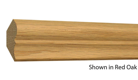 Profile View of Crown Molding, product number CR-124-024-1-RO - 3/4" x 1-3/4" Red Oak Crown - $1.76/ft sold by American Wood Moldings