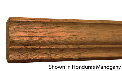 Profile View of Crown Molding, product number CR-208-016-1-PO - 1/2" x 2-1/4" Poplar Crown - $1.44/ft sold by American Wood Moldings