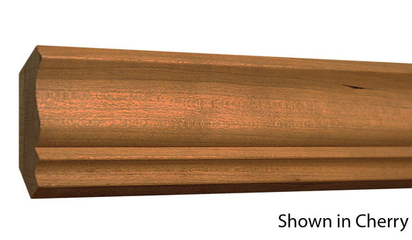Profile View of Crown Molding, product number CR-212-022-1-CH - 11/16" x 2-3/8" Cherry Crown - $3.28/ft sold by American Wood Moldings