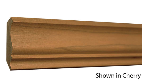Profile View of Crown Molding, product number CR-220-018-1-CH - 9/16" x 2-5/8" Cherry Crown - $3.64/ft sold by American Wood Moldings