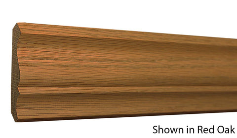 Profile View of Crown Molding, product number CR-308-018-1-RO - 9/16" x 3-1/4" Red Oak Crown - $2.44/ft sold by American Wood Moldings