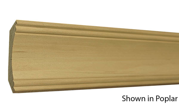 Profile View of Crown Molding, product number CR-308-020-1-PO - 5/8" x 3-1/4" Poplar Crown - $1.48/ft sold by American Wood Moldings