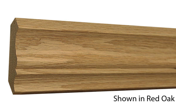 Profile View of Crown Molding, product number CR-308-022-1-RO - 11/16" x 3-1/4" Red Oak Crown - $2.56/ft sold by American Wood Moldings