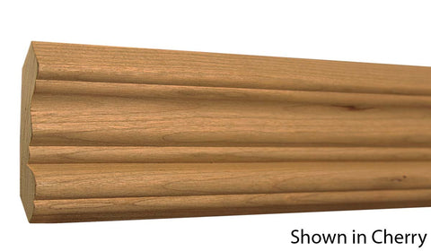 Profile View of Crown Molding, product number CR-308-024-1-PO - 3/4" x 3-1/4" Poplar Crown - $1.48/ft sold by American Wood Moldings