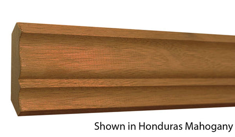 Profile View of Crown Molding, product number CR-308-024-3-HMH - 3/4" x 3-1/4" Honduras Mahogany Crown - $6.12/ft sold by American Wood Moldings