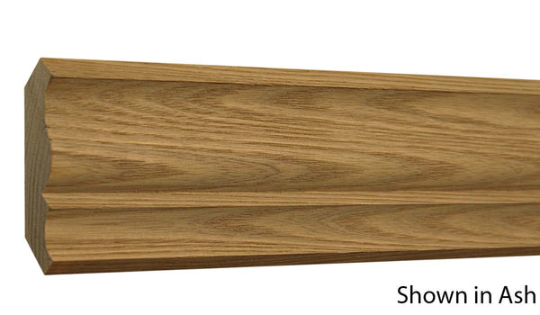 Profile View of Crown Molding, product number CR-308-024-4-AS - 3/4" x 3-1/4" Ash Crown - $2.76/ft sold by American Wood Moldings