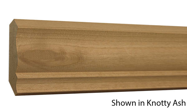 Profile View of Crown Molding, product number CR-320-024-1-KAL - 3/4" x 3-5/8" Knotty Alder Crown - $4.68/ft sold by American Wood Moldings