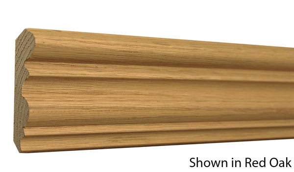 Profile View of Crown Molding, product number CR-320-028-1-RO - 7/8" x 3-5/8" Red Oak Crown - $2.72/ft sold by American Wood Moldings