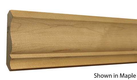 Profile View of Crown Molding, product number CR-408-022-1-PO - 11/16" x 4-1/4" Poplar Crown - $2.12/ft sold by American Wood Moldings