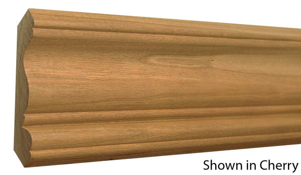 Profile View of Crown Molding, product number CR-408-024-1-HMH - 3/4" x 4-1/4" Honduras Mahogany Crown - $7.28/ft sold by American Wood Moldings
