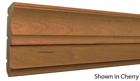 Profile View of Crown Molding, product number CR-428-024-1-CH - 3/4" x 4-7/8" Cherry Crown - $5.64/ft sold by American Wood Moldings