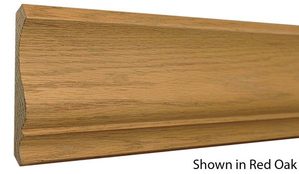 Profile View of Crown Molding, product number CR-504-022-1-RO - 11/16" x 5-1/8" Red Oak Crown - $3.96/ft sold by American Wood Moldings