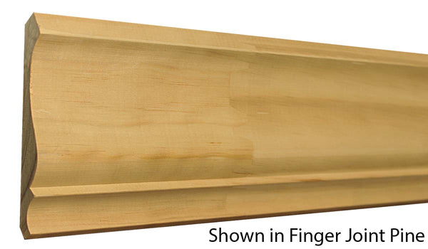 Profile View of Crown Molding, product number CR-508-018-1-FPI - 9/16" x 5-1/4" Finger Joint Pine Crown - $1.28/ft sold by American Wood Moldings