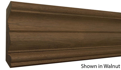 Profile View of Crown Molding, product number CR-508-024-1-HMH - 3/4" x 5-1/4" Honduras Mahogany Crown - $9.48/ft sold by American Wood Moldings