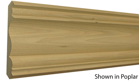 Profile View of Crown Molding, product number CR-700-028-1-CH - 7/8" x 7" Cherry Crown - $8.64/ft sold by American Wood Moldings