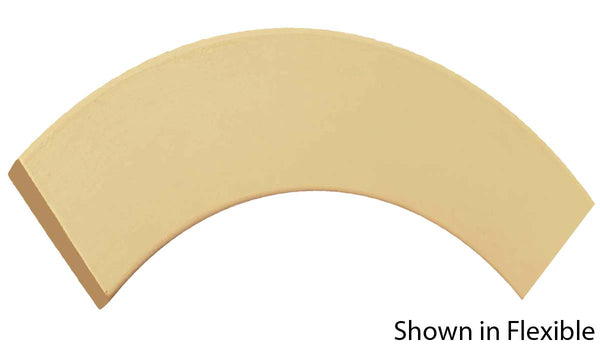 Profile View of Flexible Casing Molding, product number CA-216-018-1-FL - 9/16" x 2-1/2" Smooth Urethane Flexible Casing - $7.77/ft sold by American Wood Moldings