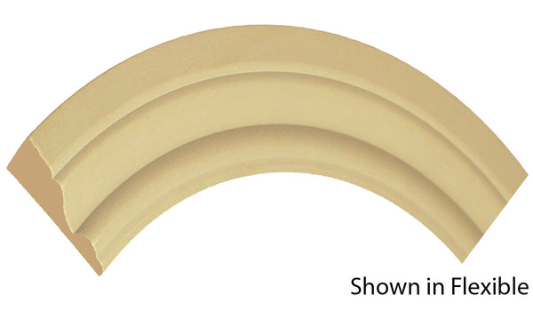 Profile View of Flexible Casing Molding, product number CA-224-022-2-FL - 11/16" x 2-3/4" Smooth Urethane Flexible Casing - $11.44/ft sold by American Wood Moldings