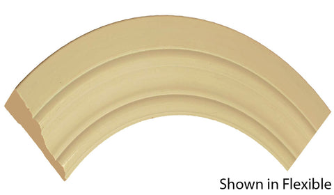 Profile View of Flexible Casing Molding, product number CA-300-022-2-FL - 11/16" x 3" Smooth Urethane Flexible Casing - $9.48/ft sold by American Wood Moldings
