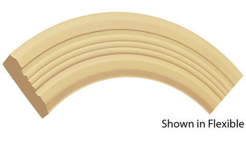 Profile View of Flexible Casing Molding, product number CA-300-024-5-FL - 3/4" x 3" Smooth Urethane Flexible Casing - $13.01/ft sold by American Wood Moldings