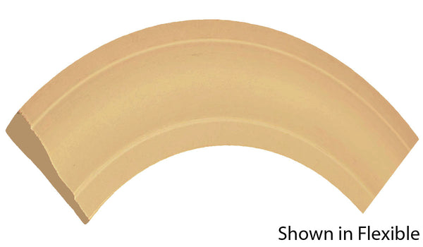 Profile View of Flexible Casing Molding, product number CA-308-020-1-FL - 5/8" x 3-1/4" Smooth Urethane Flexible Casing - $10.30/ft sold by American Wood Moldings