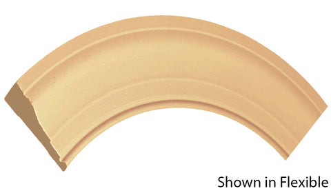 Profile View of Flexible Casing Molding, product number CA-308-022-1-FL - 11/16" x 3-1/4" Smooth Urethane Flexible Casing - $11.44/ft sold by American Wood Moldings