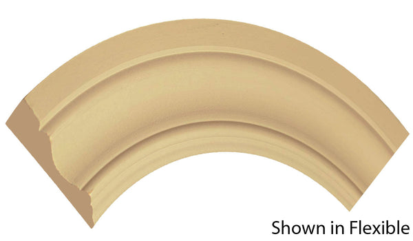 Profile View of Flexible Casing Molding, product number CA-316-022-1-FL - 11/16" x 3-1/2" Smooth Urethane Flexible Casing - $13.69/ft sold by American Wood Moldings