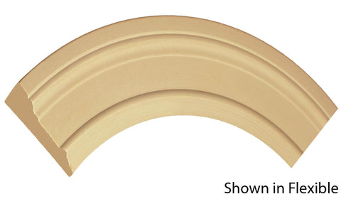 Profile View of Flexible Casing Molding, product number CA-316-022-2-FL - 11/16" x 3-1/2" Smooth Urethane Flexible Casing - $13.69/ft sold by American Wood Moldings