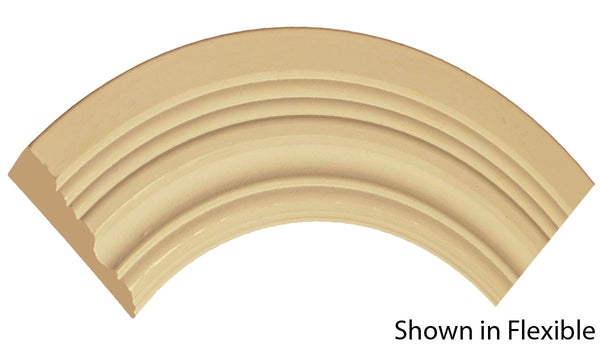 Profile View of Flexible Casing Molding, product number CA-316-024-1-FL - 3/4" x 3-1/2" Smooth Urethane Flexible Casing - $13.69/ft sold by American Wood Moldings