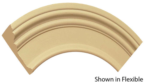 Profile View of Flexible Casing Molding, product number CA-316-100-1-FL - 1" x 3-1/2" Smooth Urethane Flexible Casing - $12.53/ft sold by American Wood Moldings