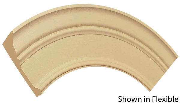 Profile View of Flexible Casing Molding, product number CA-608-106-1-FL - 1-3/16" x 6-1/4" Smooth Urethane Flexible Casing - $33.72/ft sold by American Wood Moldings