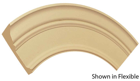 Profile View of Flexible Casing Molding, product number CA-608-106-1-FL - 1-3/16" x 6-1/4" Smooth Urethane Flexible Casing - $33.72/ft sold by American Wood Moldings