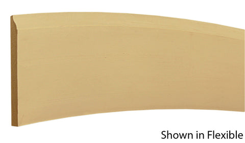 Profile View of Flexible Base Molding, product number BA-408-016-1-FL - 1/2" x 4-1/4" Smooth Urethane Flexible Base - $13.92/ft sold by American Wood Moldings
