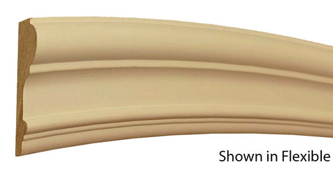 Profile View of Flexible Chair Rail Molding, product number CH-306-100-1-FL - 1" x 3-3/16" Smooth Urethane Flexible Chair Rail - $13.36/ft sold by American Wood Moldings