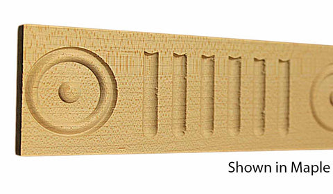 Profile View of Decorative Carved Molding, product number DC-200-009-1-MA - 9/32" x 2" Maple Decorative Carved Molding - $9.88/ft sold by American Wood Moldings