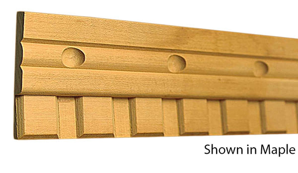 Profile View of Decorative Carved Molding, product number DC-212-012-1-MA - 3/8" x 2-3/8" Maple Decorative Carved Molding - $11.76/ft sold by American Wood Moldings