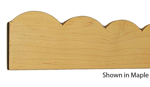 Profile View of Decorative Carved Molding, product number DC-208-008-1-MA - 1/4" x 2-1/4" Maple Decorative Carved Molding - $11.12/ft sold by American Wood Moldings