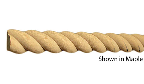 Profile View of Decorative Carved Molding, product number DC-100-014-1-MA - 7/16" x 1" Maple Decorative Carved Molding - $4.96/ft sold by American Wood Moldings