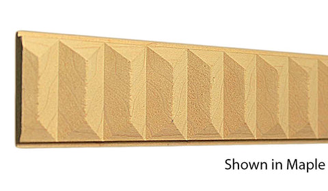 Profile View of Decorative Carved Molding, product number DC-126-012-2-MA - 3/8" x 1-13/16" Maple Decorative Carved Molding - $8.96/ft sold by American Wood Moldings