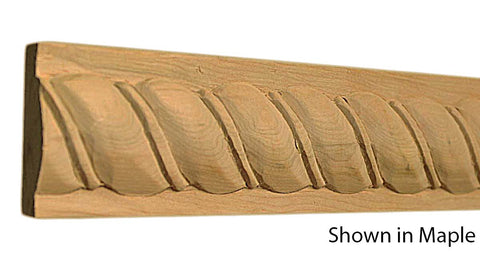 Profile View of Decorative Carved Molding, product number DC-130-024-2-MA - 3/4" x 1-15/16" Maple Decorative Carved Molding - $14.88/ft sold by American Wood Moldings