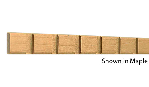 Profile View of Decorative Dentil Molding, product number DD-024-010-9-MA - 5/16" x 3/4" Maple Decorative Dentil Molding - $2.16/ft sold by American Wood Moldings